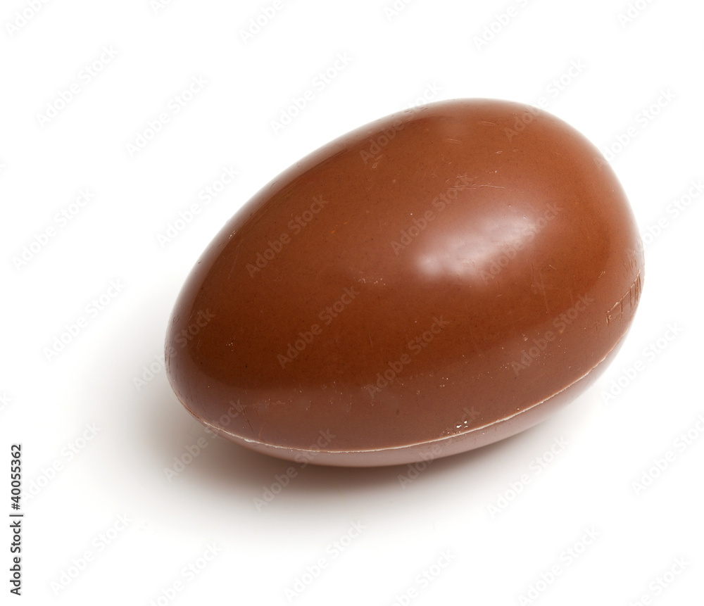 isolated single chocolate egg isolated single chocolate egg