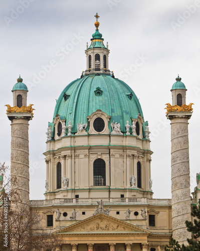 Dome of the Karlskirche (St. Charles's Church), Vienna, Austria photo