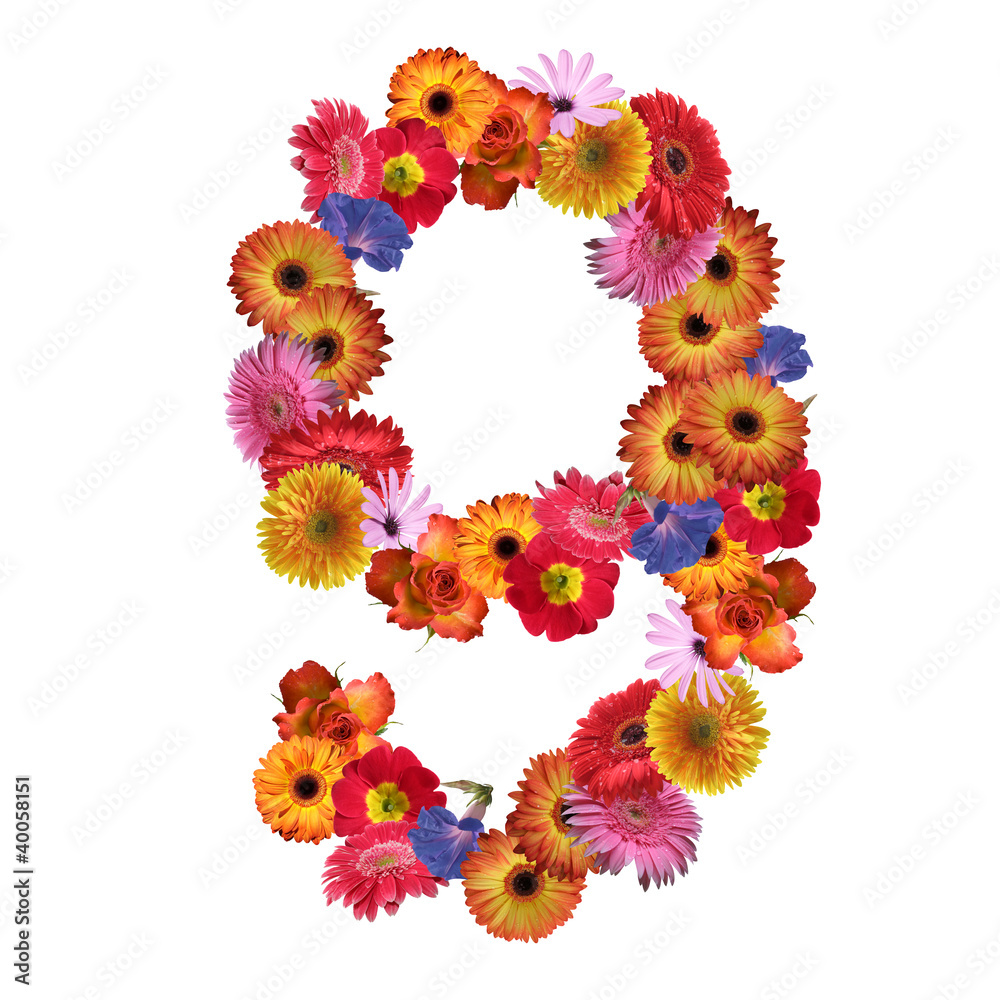 High resolution conceptual flower font isolated High resolution conceptual flower font isolated