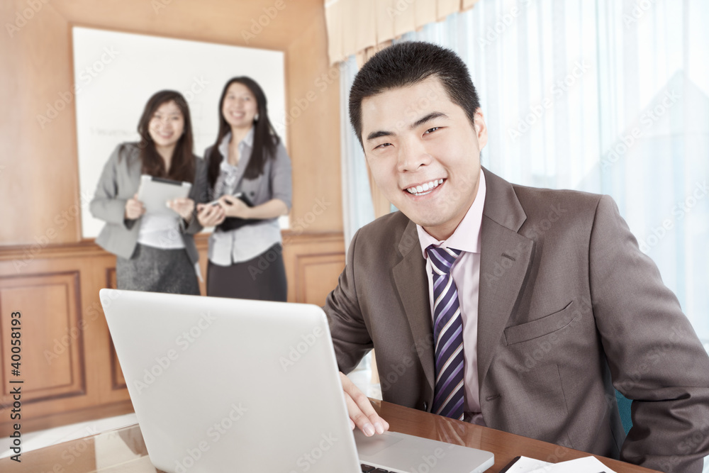 Businessman working in the office
