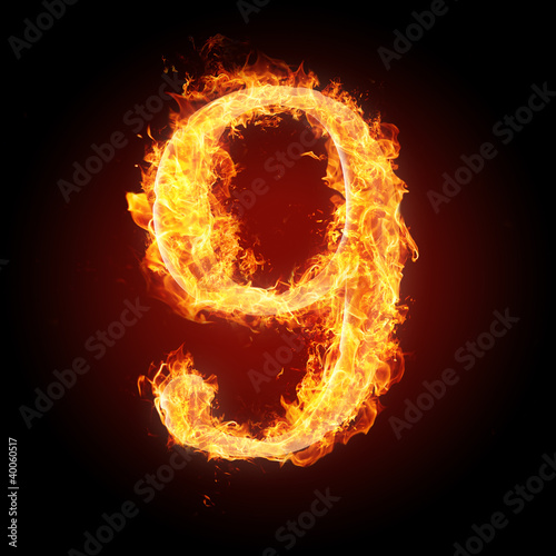 Fonts, numbers and symbols in fire for different purposes