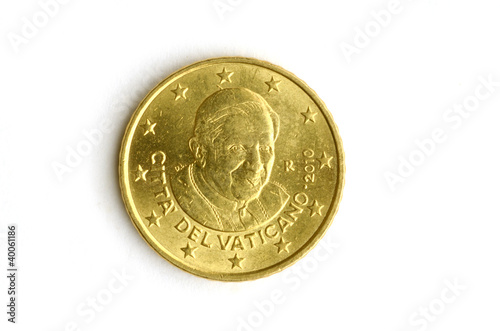 Vatican 50 euro cent coin photo