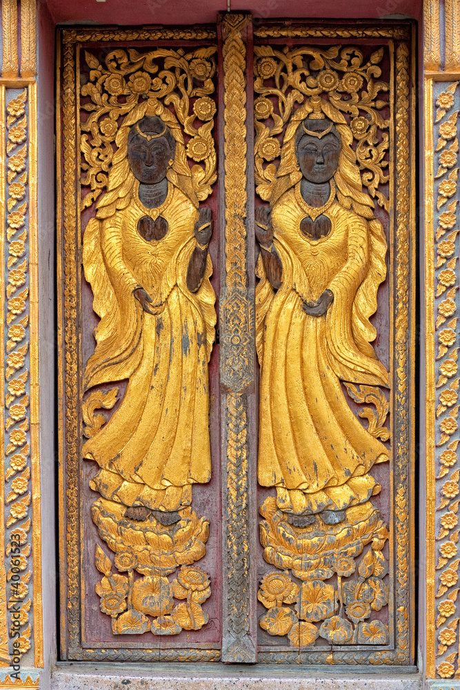 antique wooden carved door