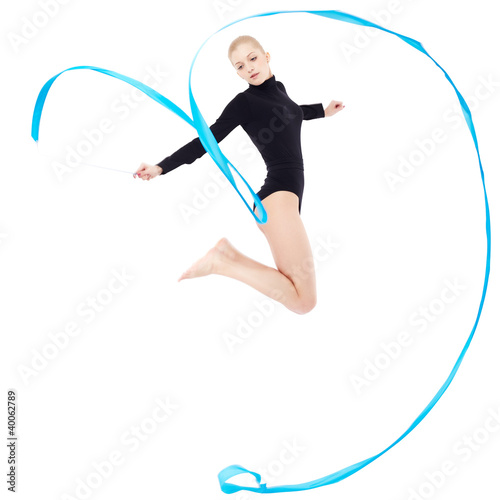 beautiful blonde gymnast