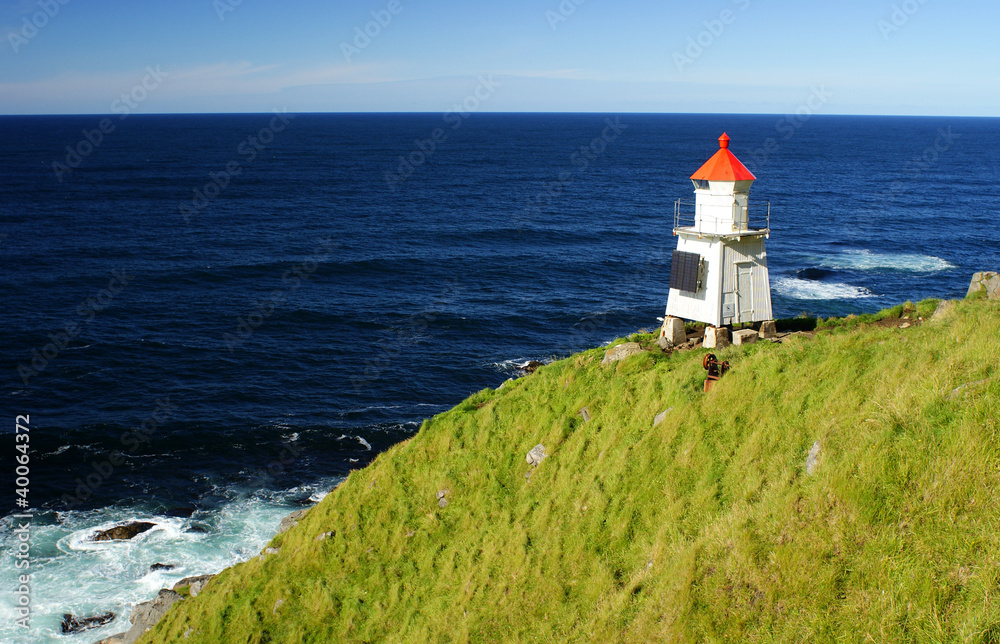 lighthouse on the coast of Lofoten, Norway