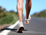 Running sport shoes on runner