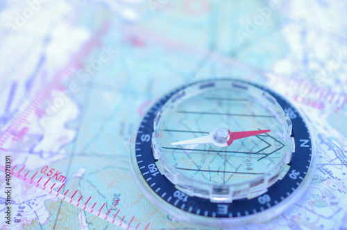 Kompas na mapie