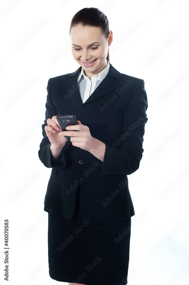 Confident businessperson messaging Confident businessperson messaging