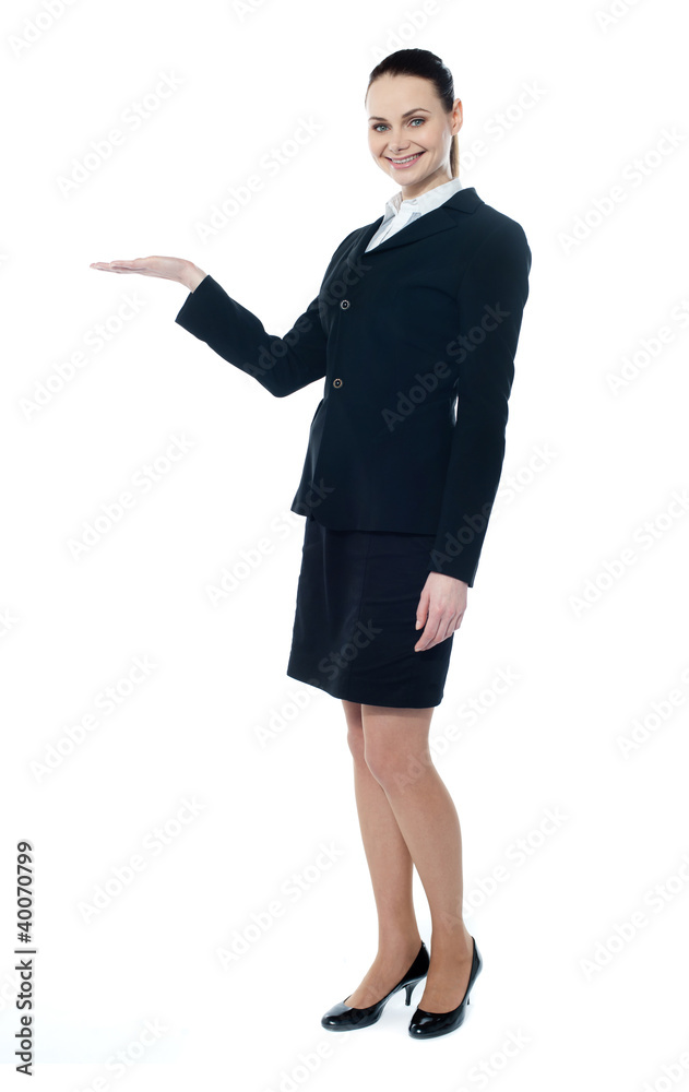 Full length of businesswoman showing copyspace Full length of businesswoman showing copyspace