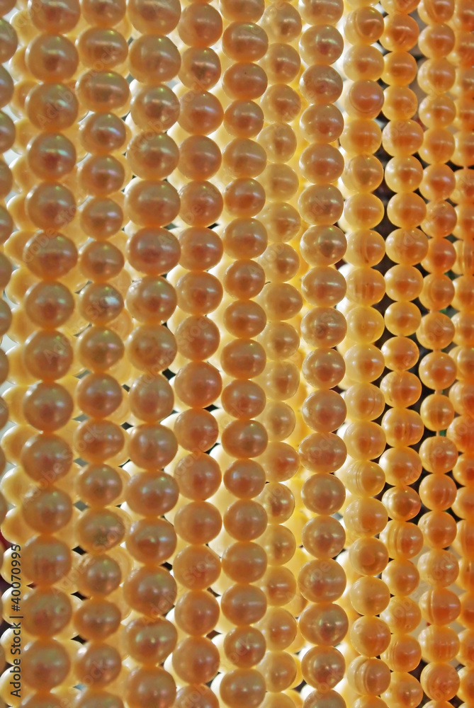 Texture of white pearl beads