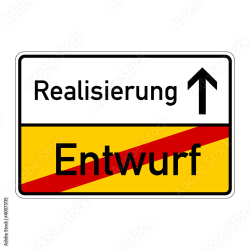 ortsschild entwurf realisierung I