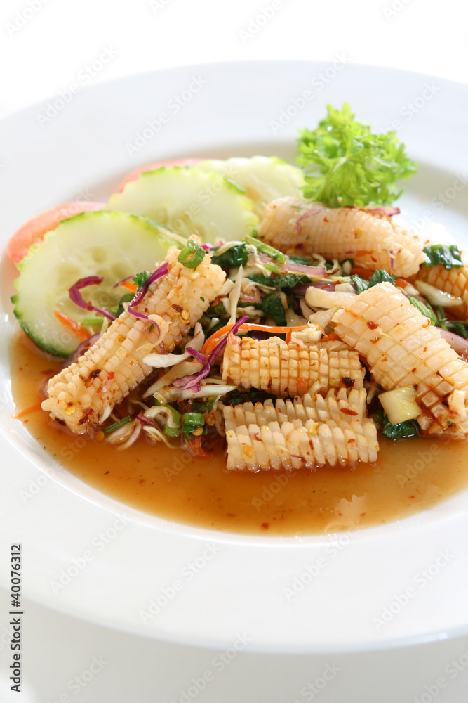 Thai Spicy Squid Salad (Yam Pla Muke) Thai Spicy Squid Salad (Yam Pla Muke)