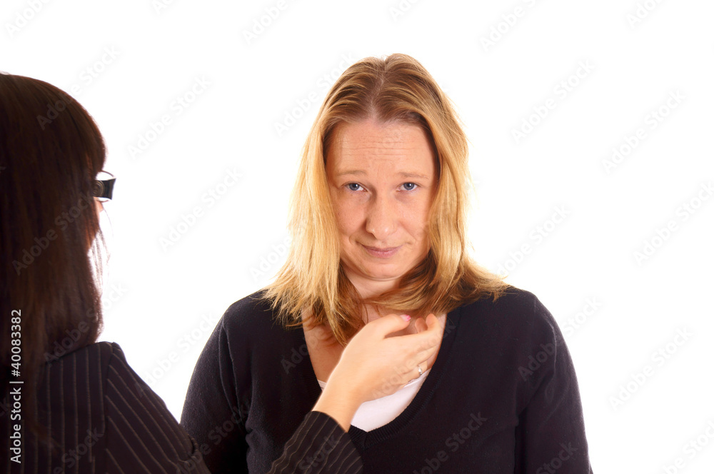 Portrait of a young woman at the hairdresser Portrait of a young woman at the hairdresser