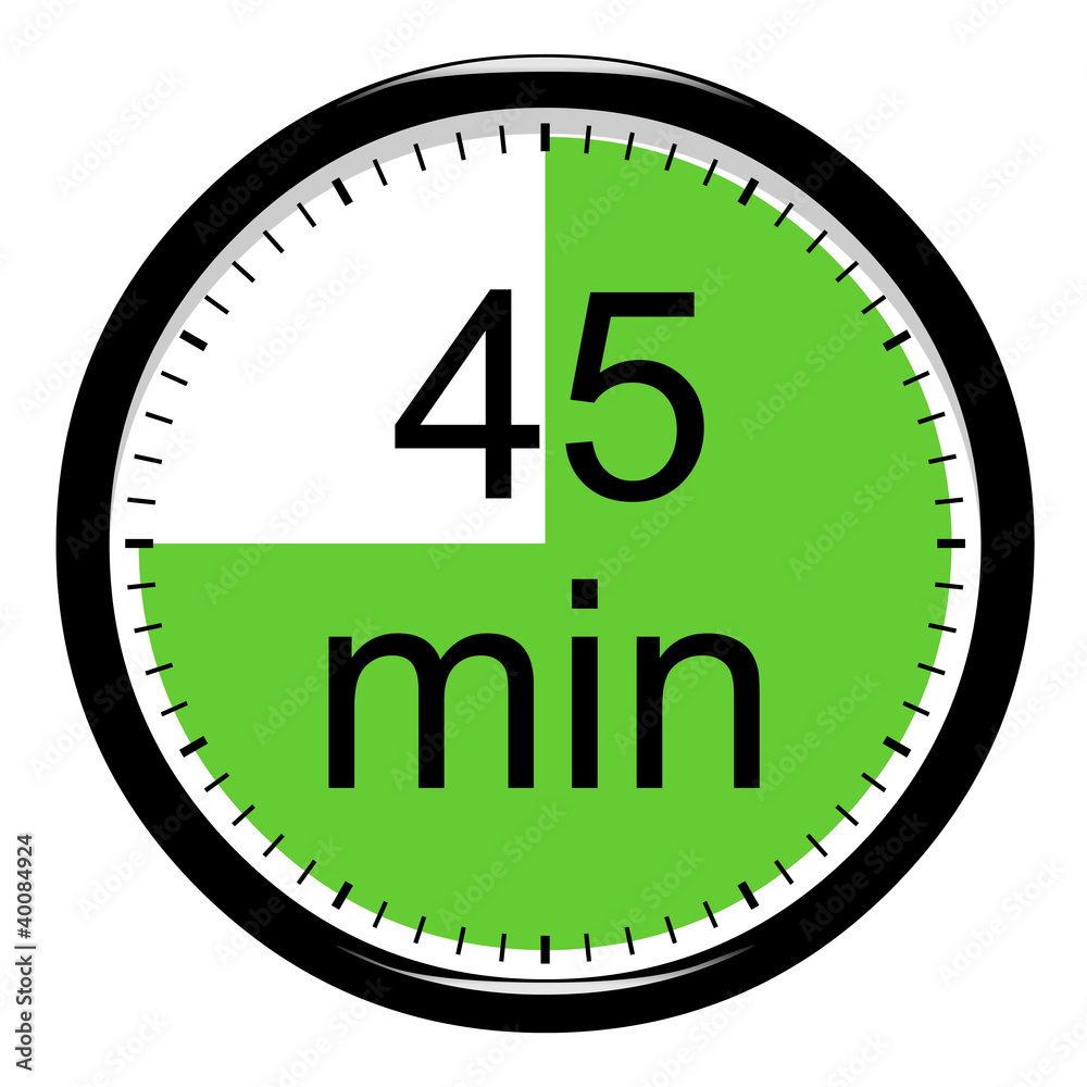 Minuterie - 45 minutes Stock Illustration | Adobe Stock