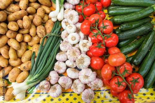 étalage fruit et légume du marché