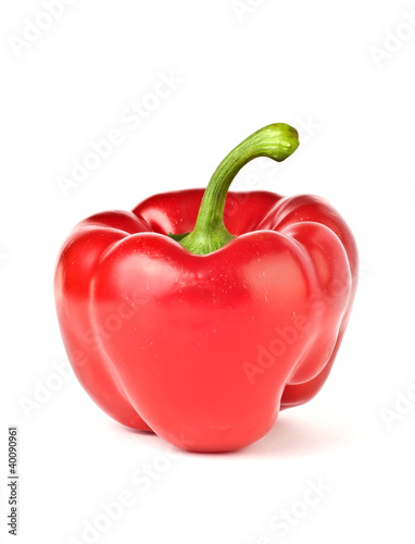 red bell pepper isolated over white