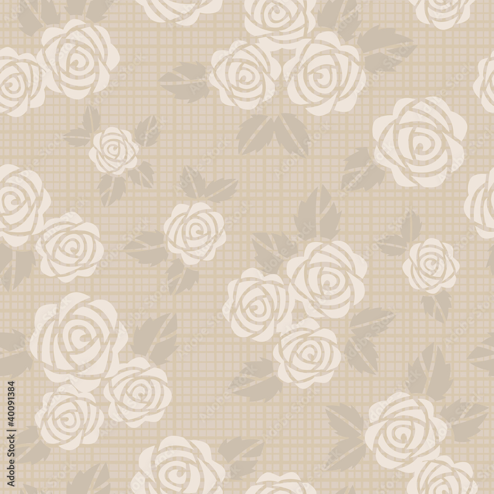 Seamless vector background with roses Seamless vector background with roses