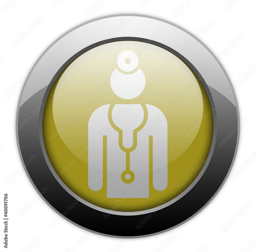 Yellow Metallic Orb Button Yellow Metallic Orb Button
