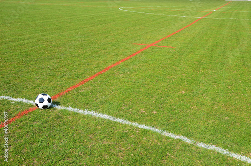 Soccer ball on the field