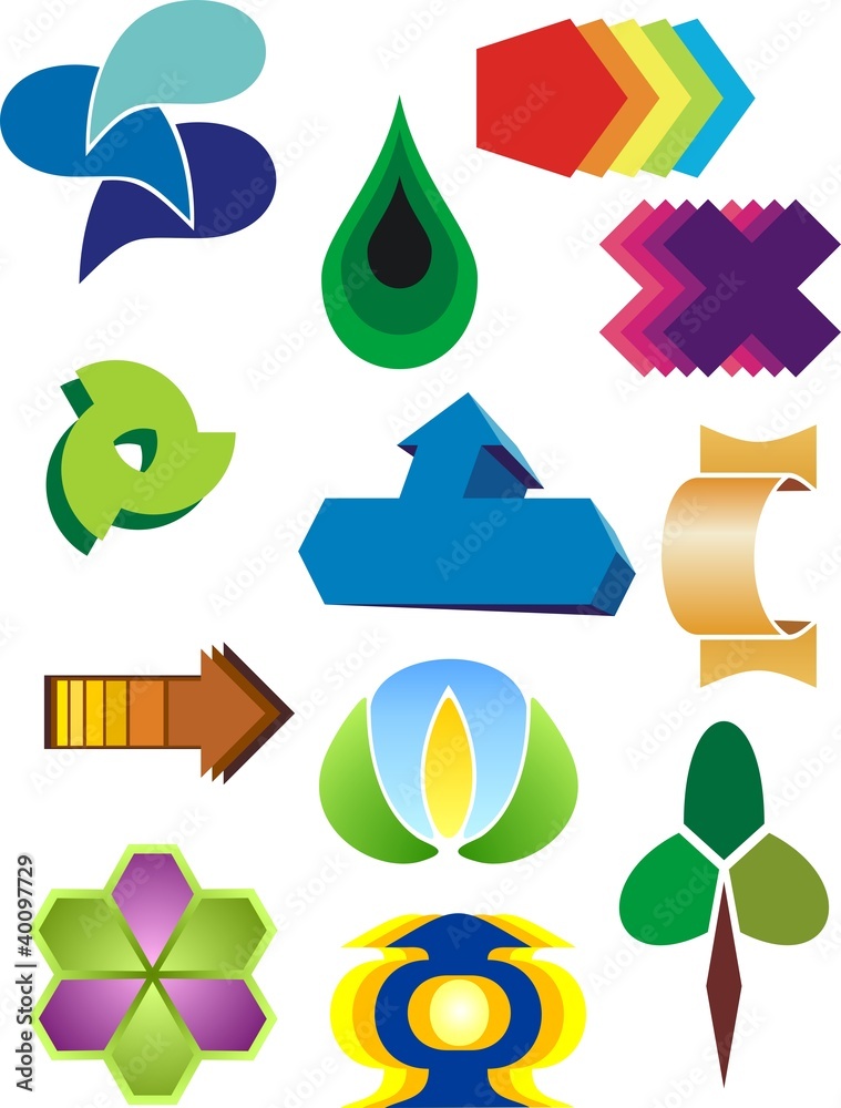 Obraz premium Assorted spot illustrations