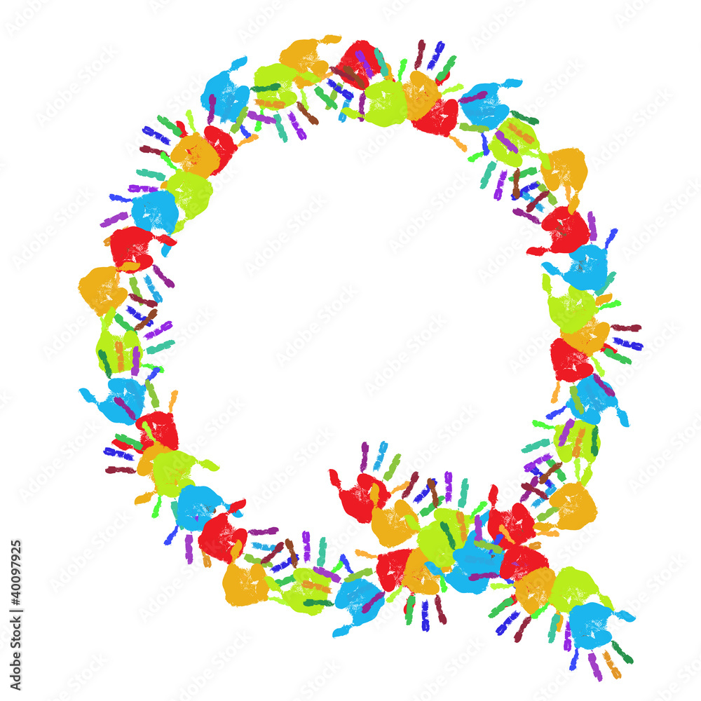 High resolution conceptual font made of hands High resolution conceptual font made of hands