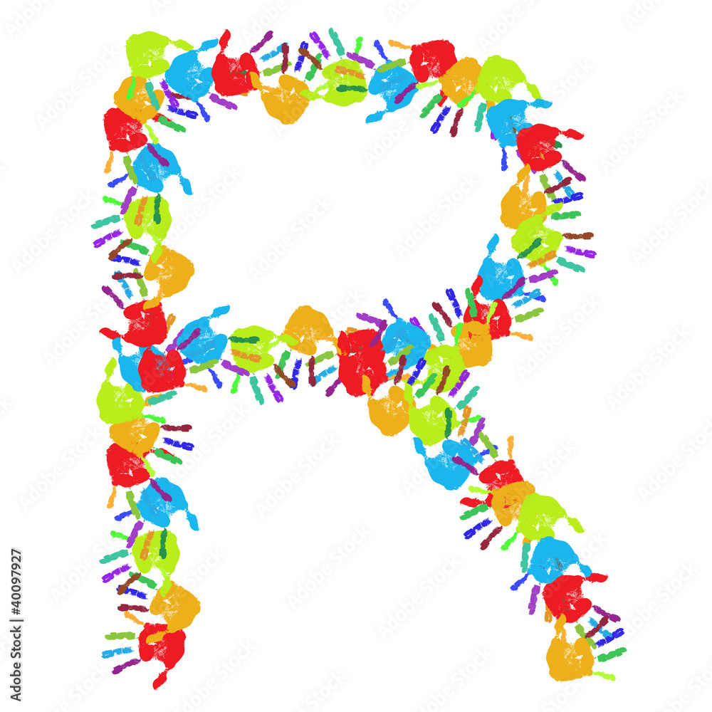 High resolution conceptual font made of hands High resolution conceptual font made of hands