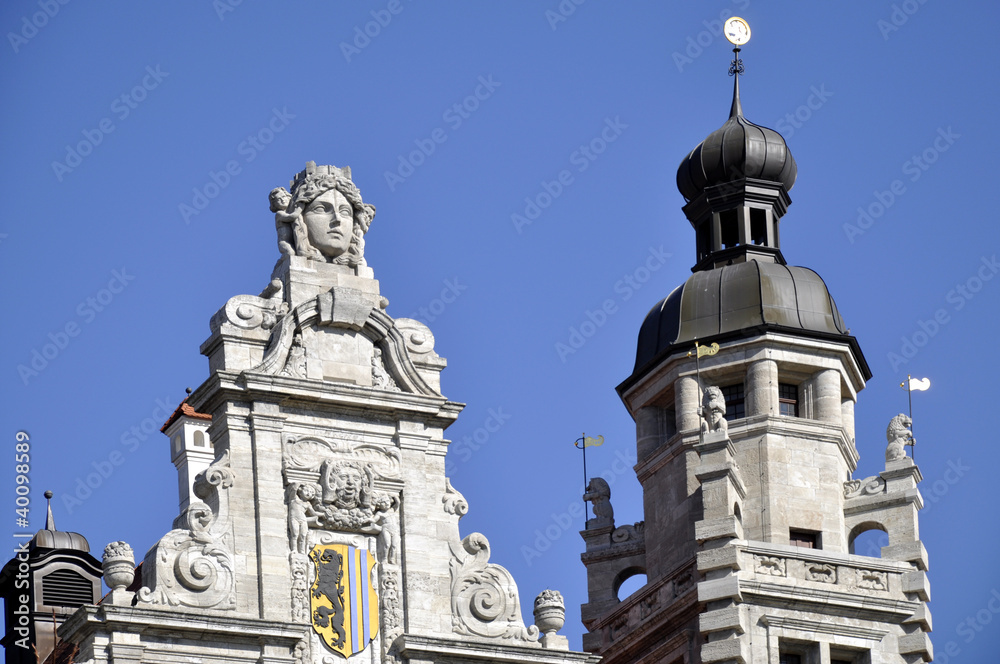 Fototapeta premium Neues Rathaus Leipzig Detail