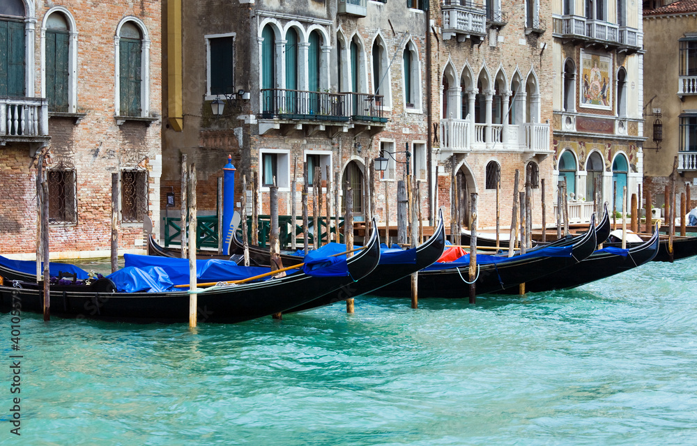 Venice view with gondolas