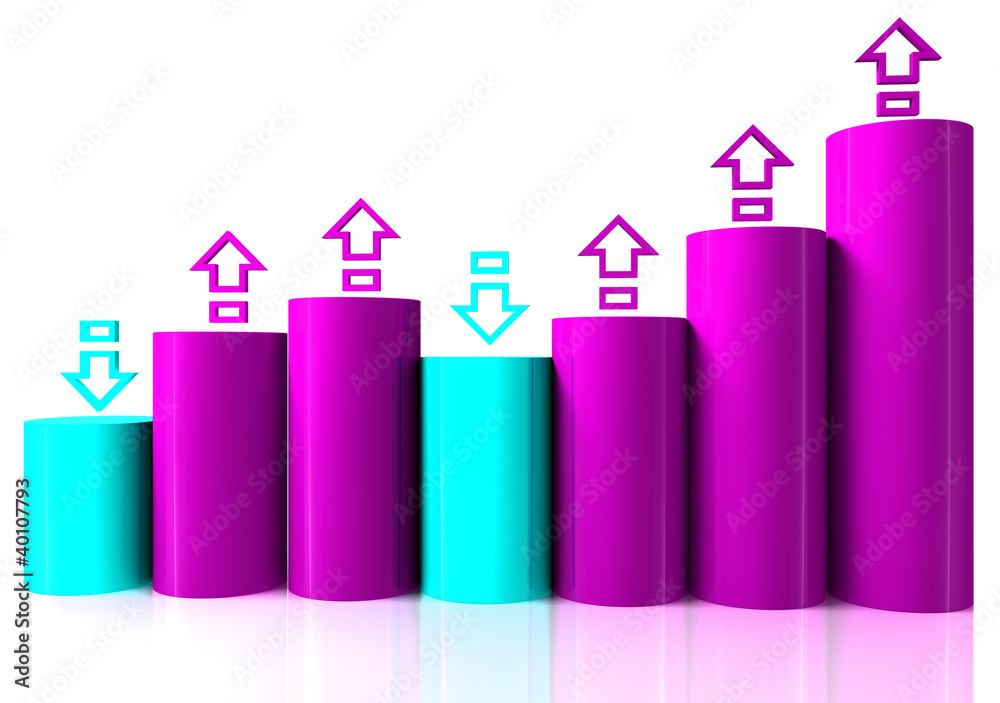 Growing bar chart from color blocks