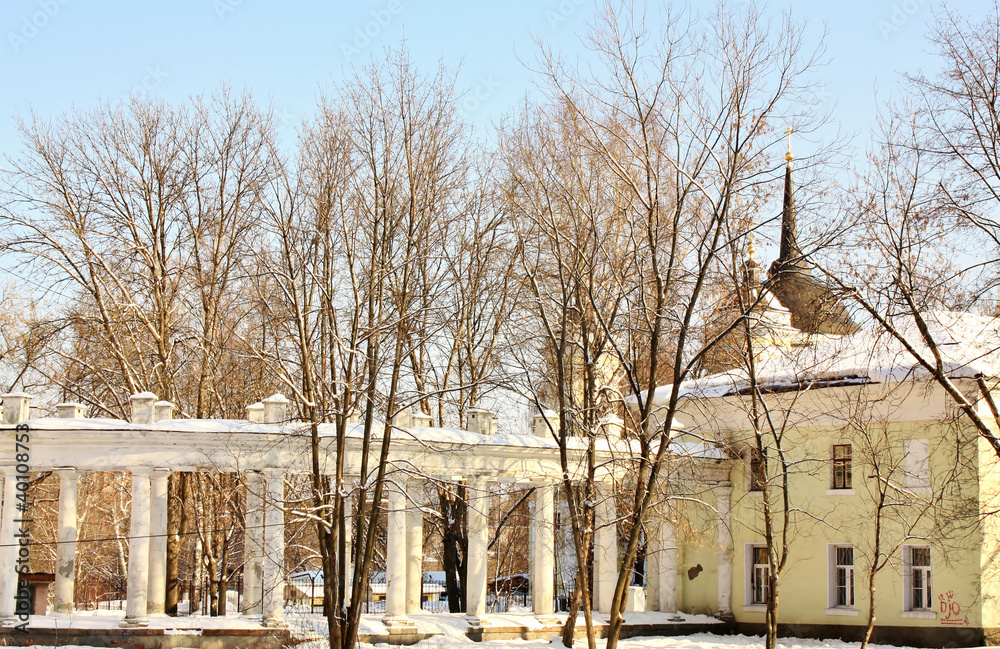 colonnade of the old manor