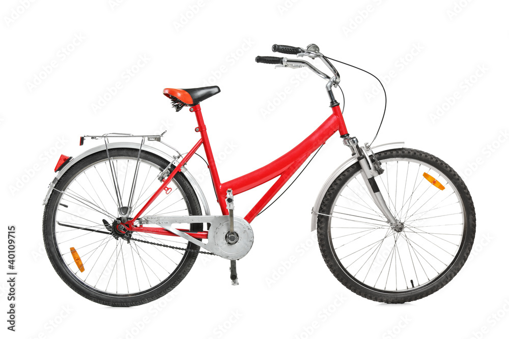 A studio shot of a bicycle