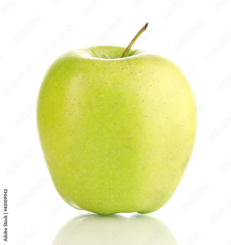 Juicy green apple isolated on white Juicy green apple isolated on white