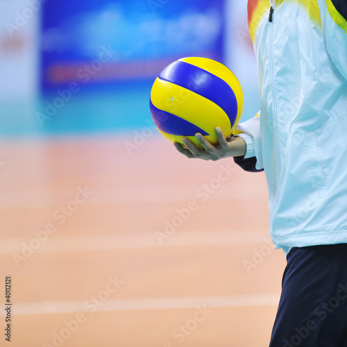 volleyball in hand