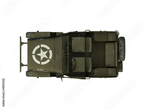 3D Isolated Willys Jeep