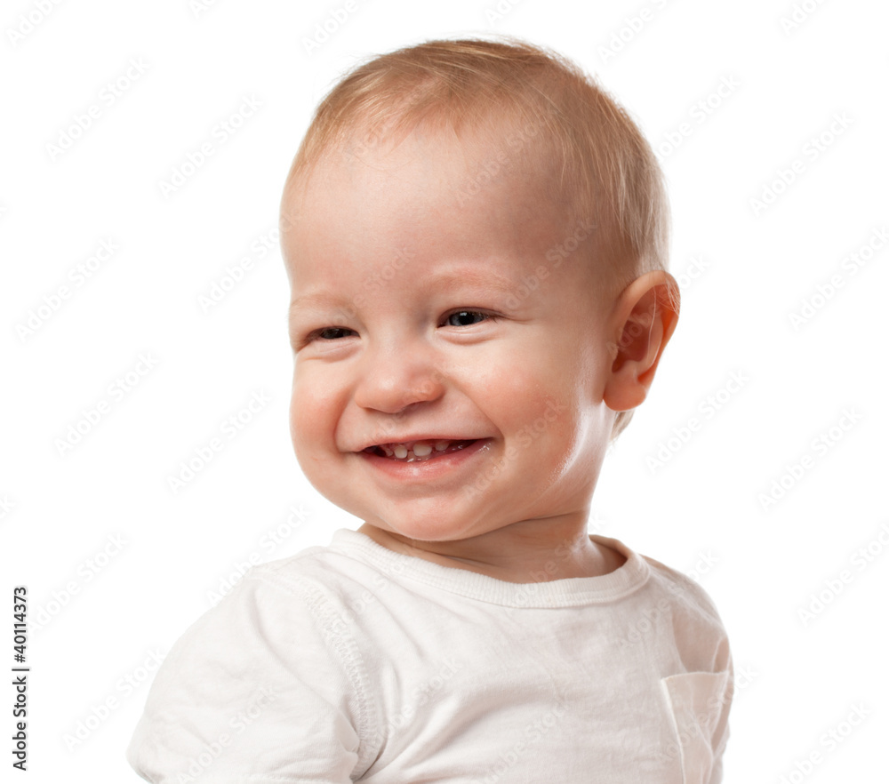Baby boy smiling portrait