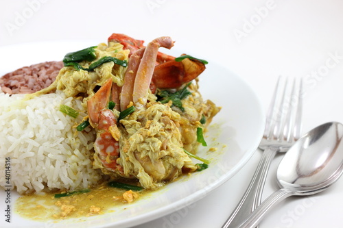 Fried crab with curry powder