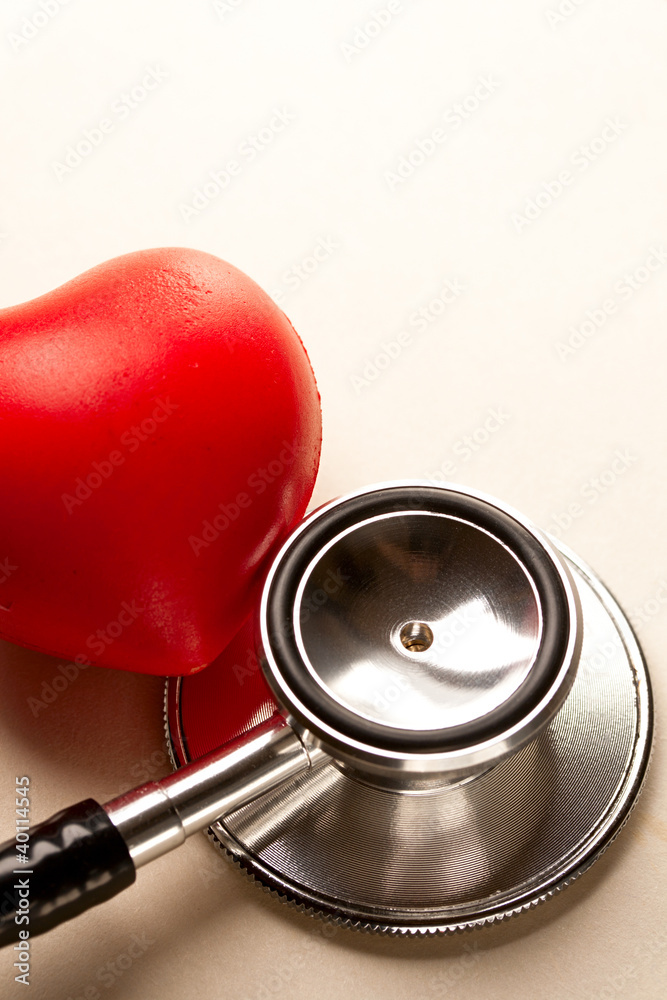 Stethoscope and red heart Stethoscope and red heart