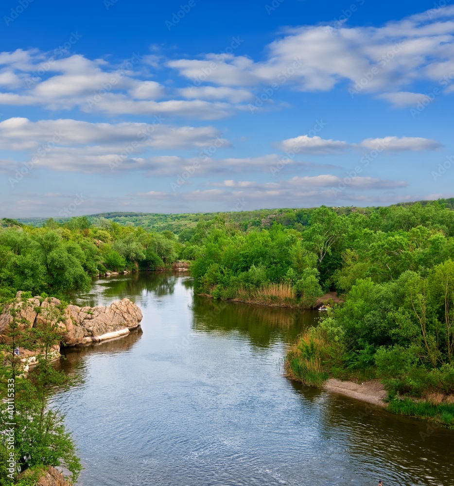 summer river landscape