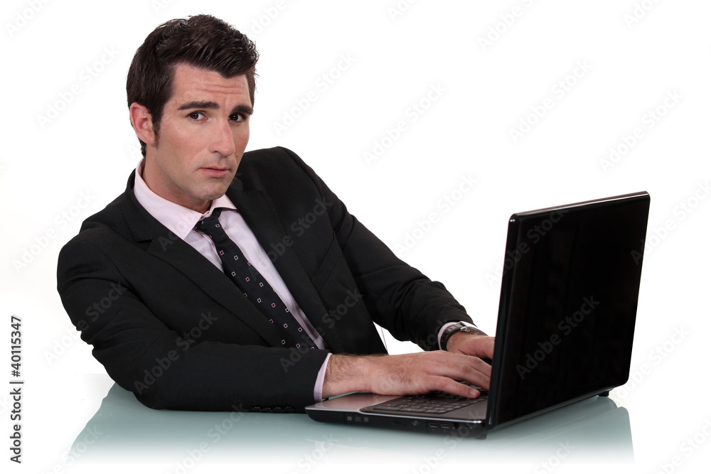 businessman working on his laptop businessman working on his laptop