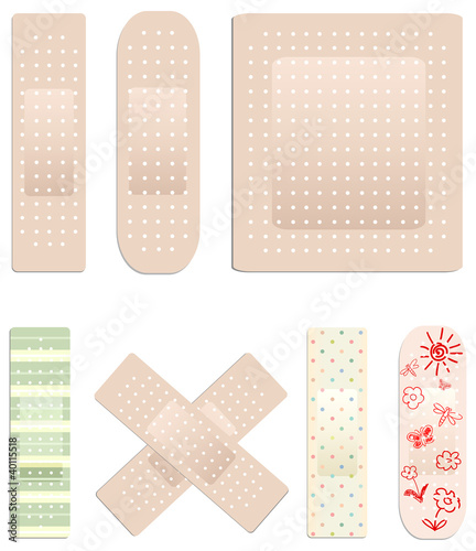 Vector collection of plasters