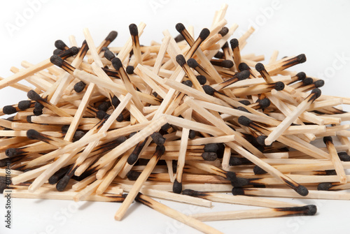 Heap of burnt matches