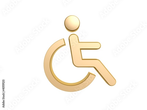 golden disability armchair symbol