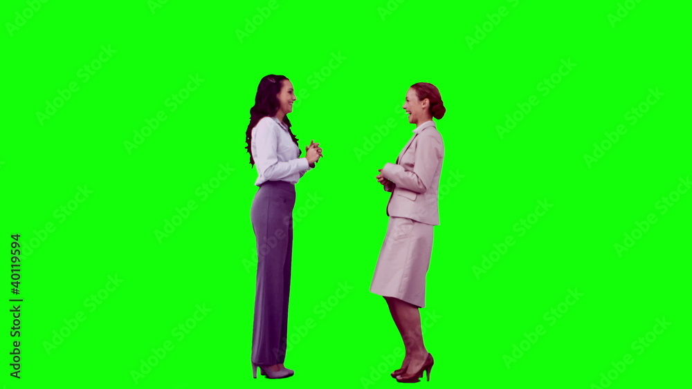 Work team in slow motion showing their success Work team in slow motion showing their success