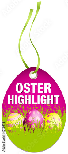 Hangtag Osterhighlight Ostereier pink