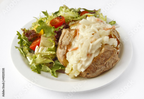 Coleslaw  Jacket Potato with side salad