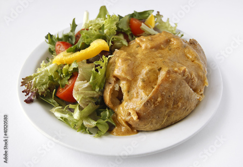 Curry Jacket Potato with side salad