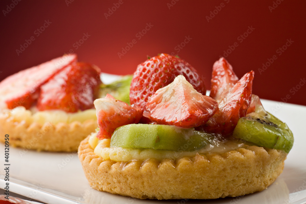 Small sweet fruit tarts