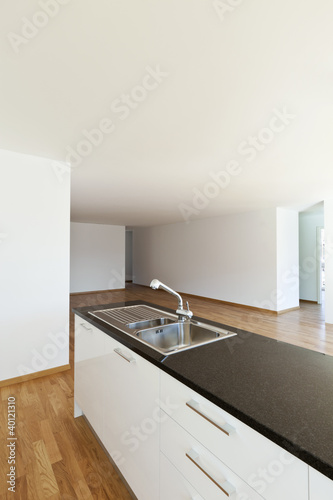 beautiful new  apartment  interior  kitchen.