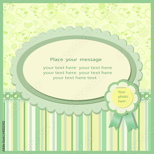 Retro background in green tones
