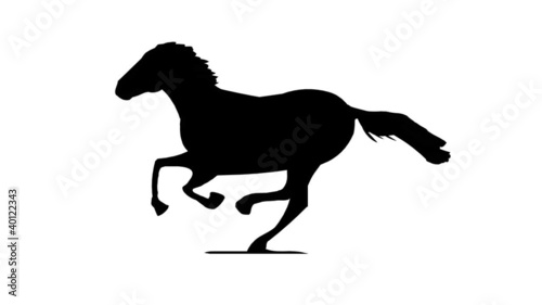 Running horse silhouette